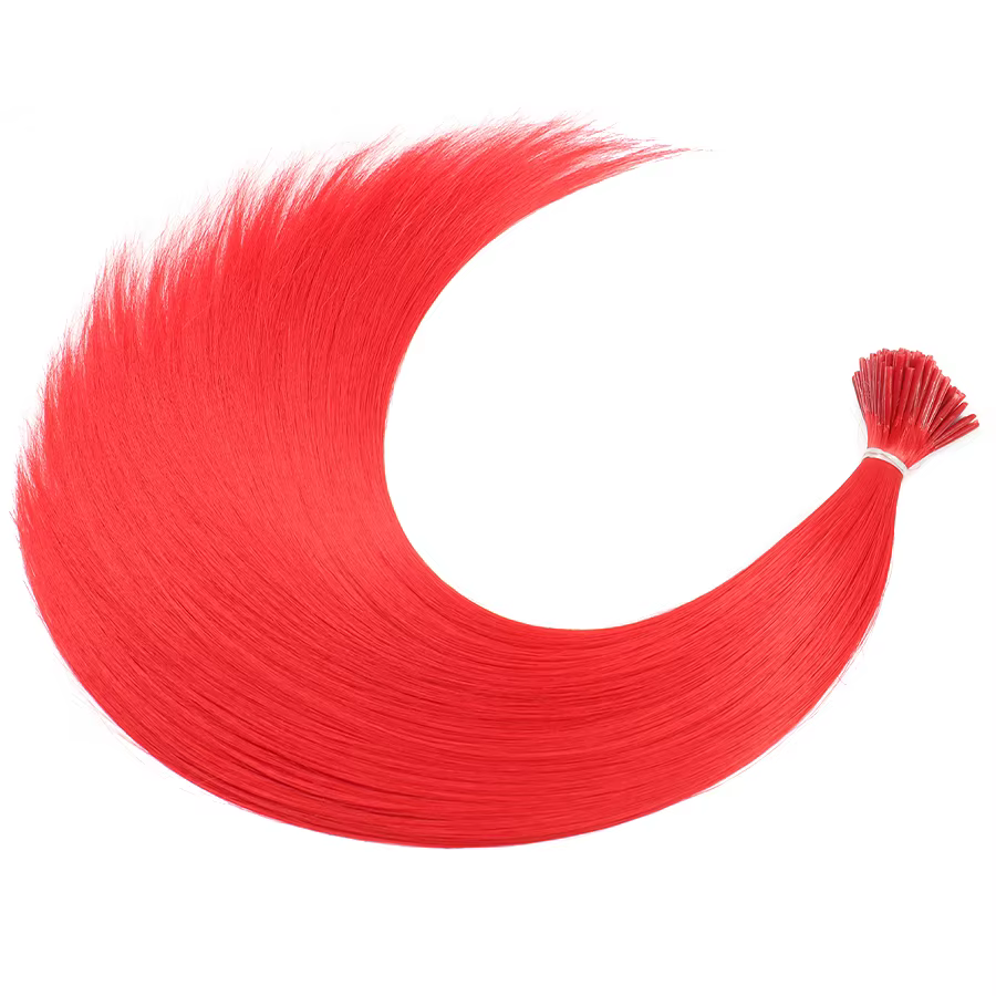 Teinture capillaire synthétique arc-en-ciel faux Extensions de cheveux colorés Kanekalon i-tip kératine Fusion pour