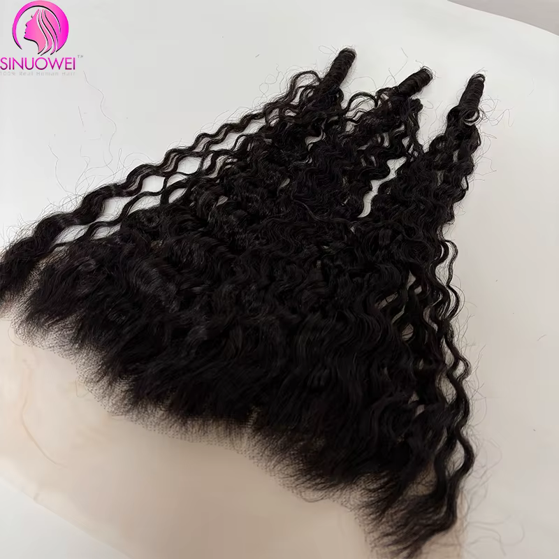 Closure en dentelle transparente 4x4 Cheveux bouclés birmans 12A