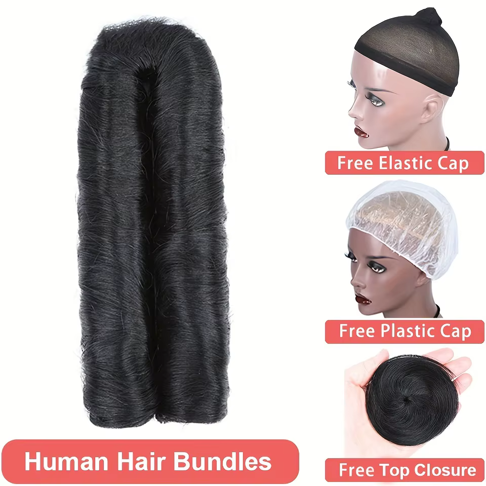 28 pièces paquets de cheveux humains bouclés