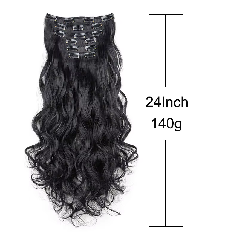 WIGSIN 24 pouces synthétique longue ondulée bouclés Extensions de cheveux postiches accessoires
