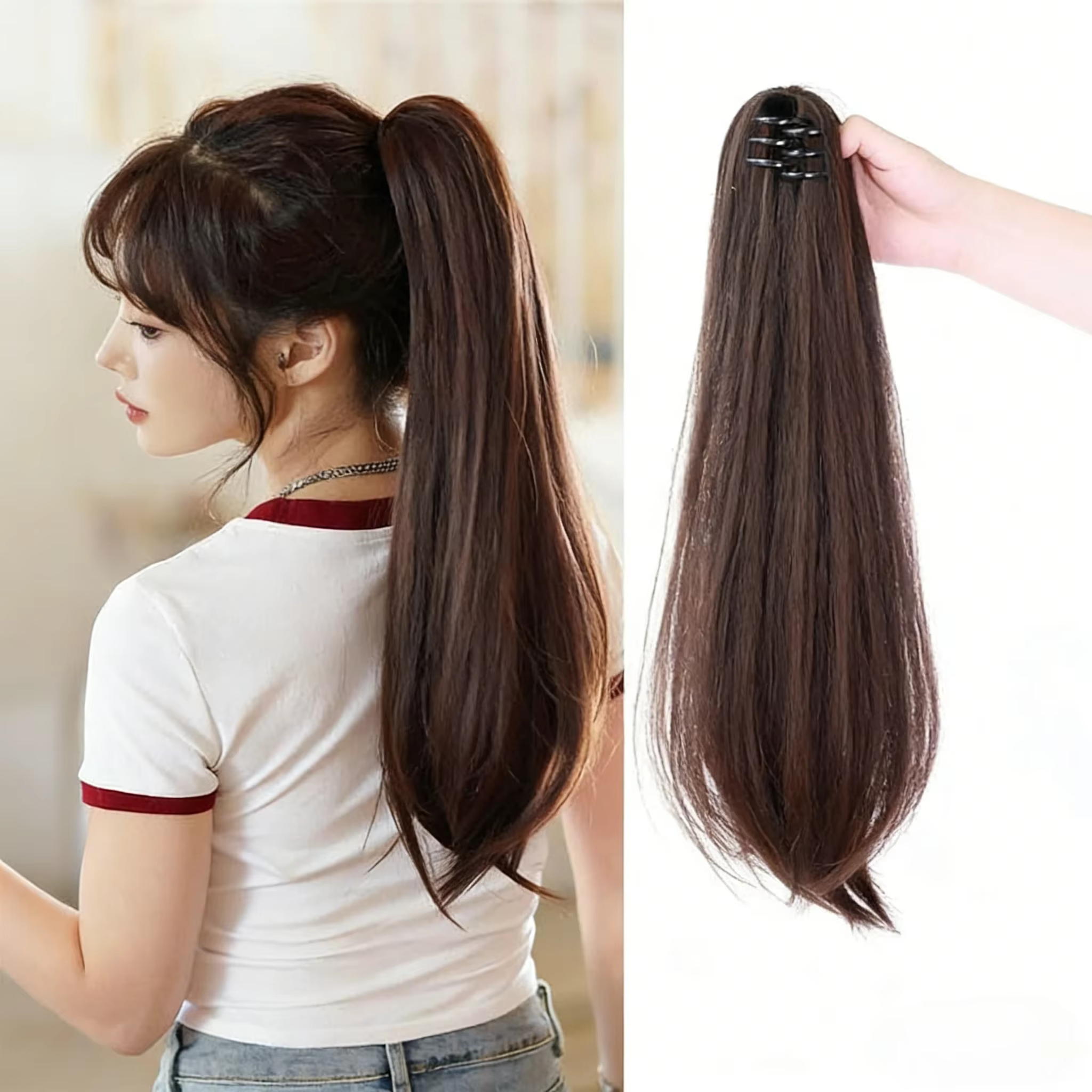 Extensions de cheveux synthétiques à pince