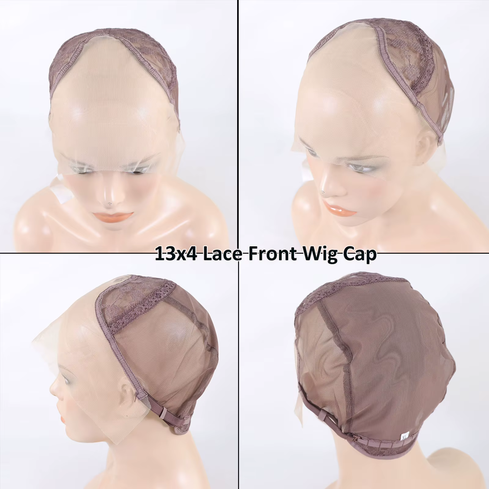 Bonnet de perruque Full Lace Transparent Suisse 360, Bonnets de perruque pour perruques exécutives, Filet de tissage en dentelle sans colle, Accessoires de casquette, 13x6