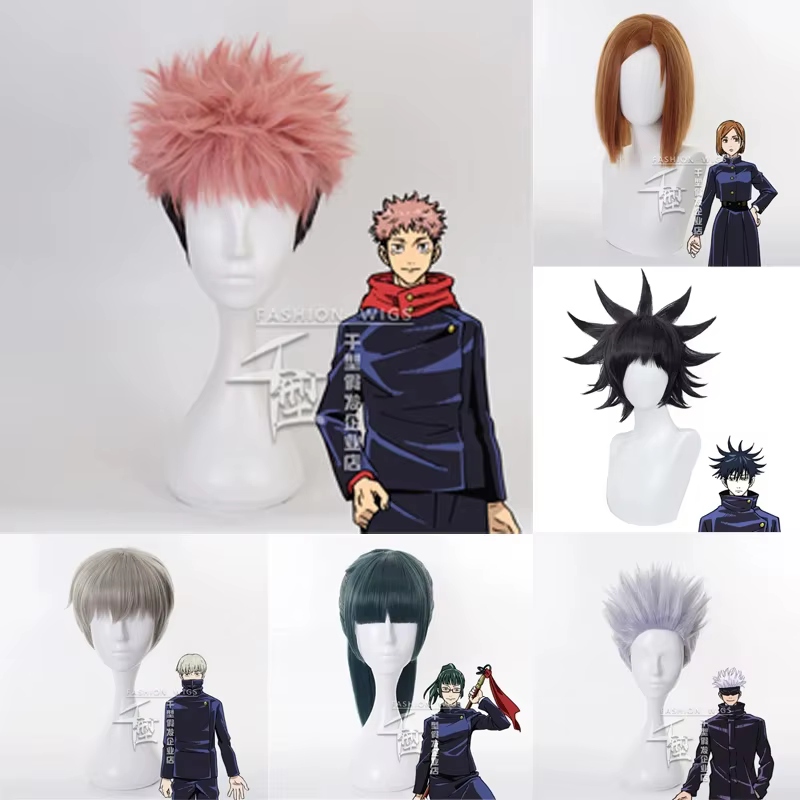 1:1 Cosplay Jujutsu Kaisen perruque Gojo Satoru Zenin Maki Fushiguro Megumi Yuji Itadori
