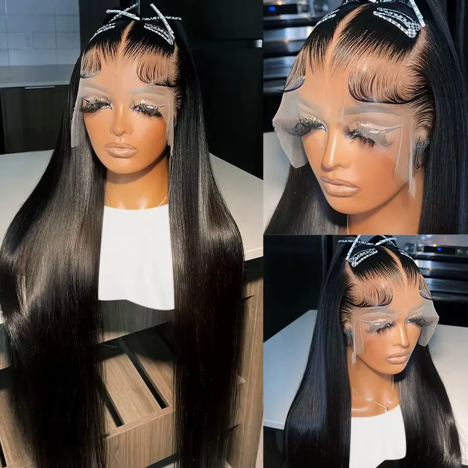 Perruque Lace Frontal Wig synthétique lisse et soyeuse