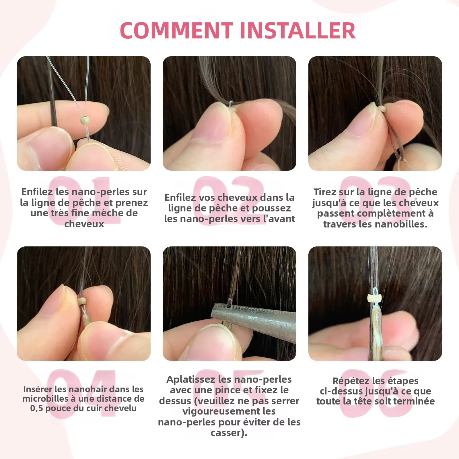 Extensions de cheveux Nano Rings à pointe droite, cheveux humains vierges naturels Shadow 100%, lots de cheveux blonds en vrac, micro-perles, kératine en gros