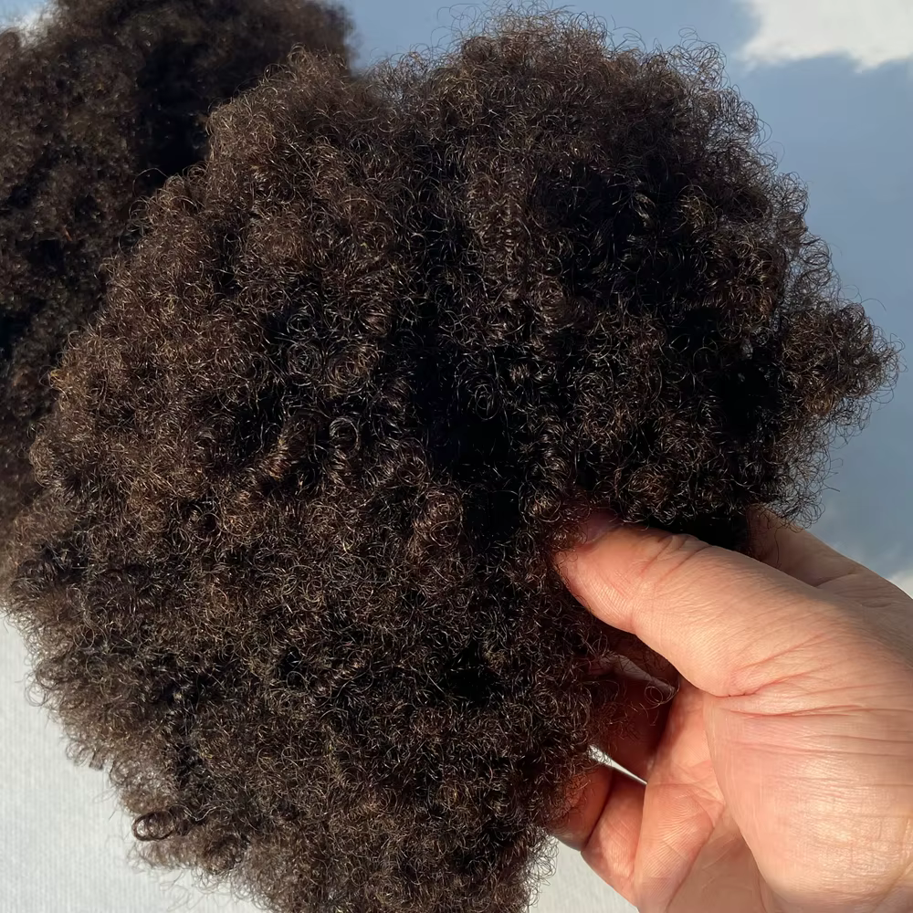 Paquets de cheveux humains bruts vierges moelleux Afro crépus bouclés Extensions de tissage de cheveux humains Afro bouclés 4b 4c paquets brésilien Double trame
