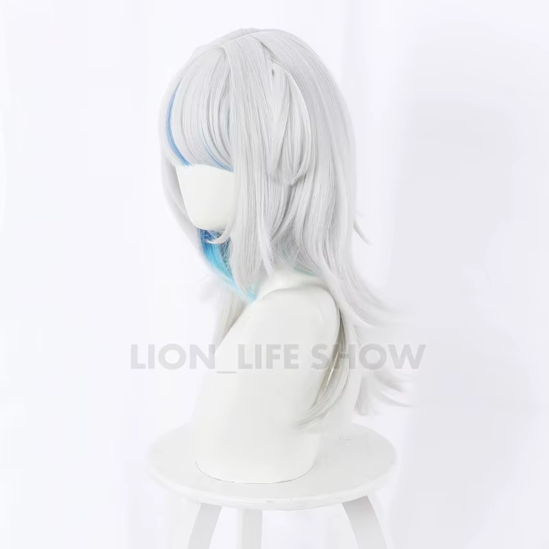 VTuber Hololive-Perruque de Cosplay Anglaise Gawr Gura, Coiffe Mignonne