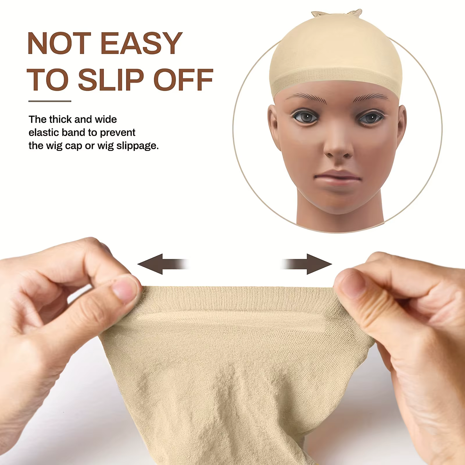 2 pièces/sac, bonnet de perruque supérieur