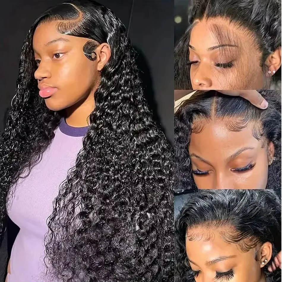 Perruques en cheveux humains bouclés à densité 200% pour femmes