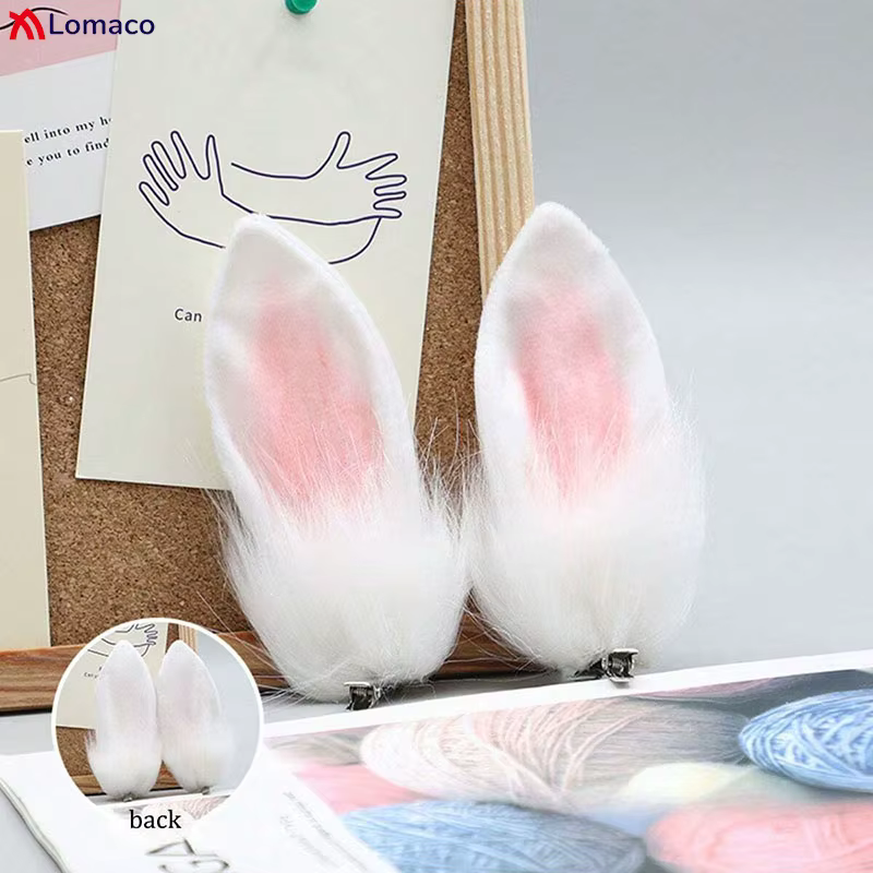 Jolies pinces à cheveux en forme d'oreilles de lapin en peluche