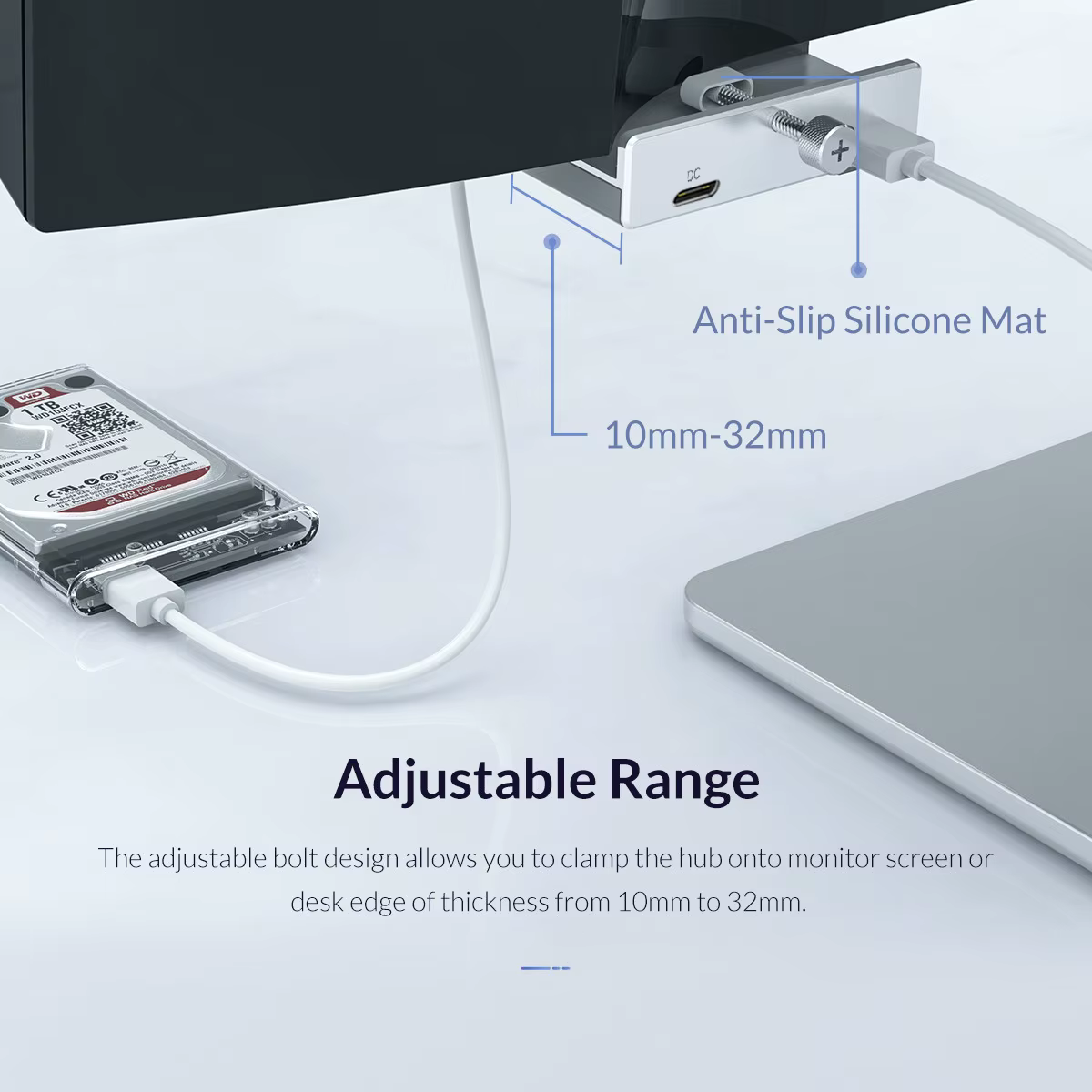 MZX Clip aluminium USB HUB 3.0 Station d'accueil 3 0 multi-hub séparateur adaptateur A C Extension concentrateur ordinateur de bureau USB Hub Dock
