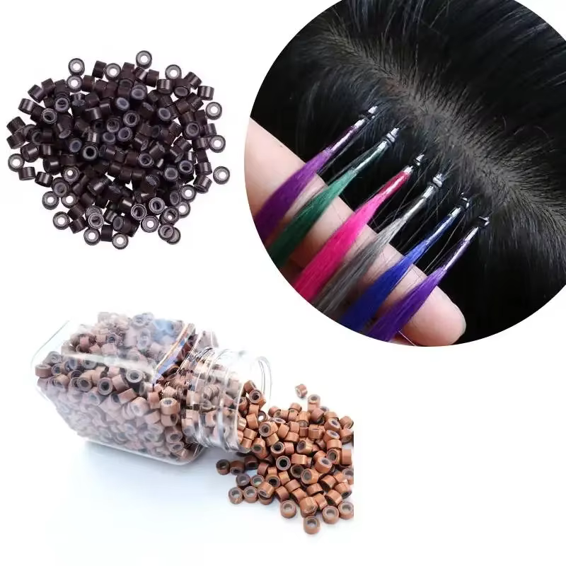 10000 pièces/sac 5mm Micro anneau perles Extensions de cheveux outils