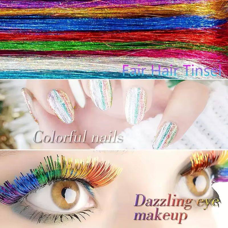 Kit de brins de guirlandes de cheveux brillants
