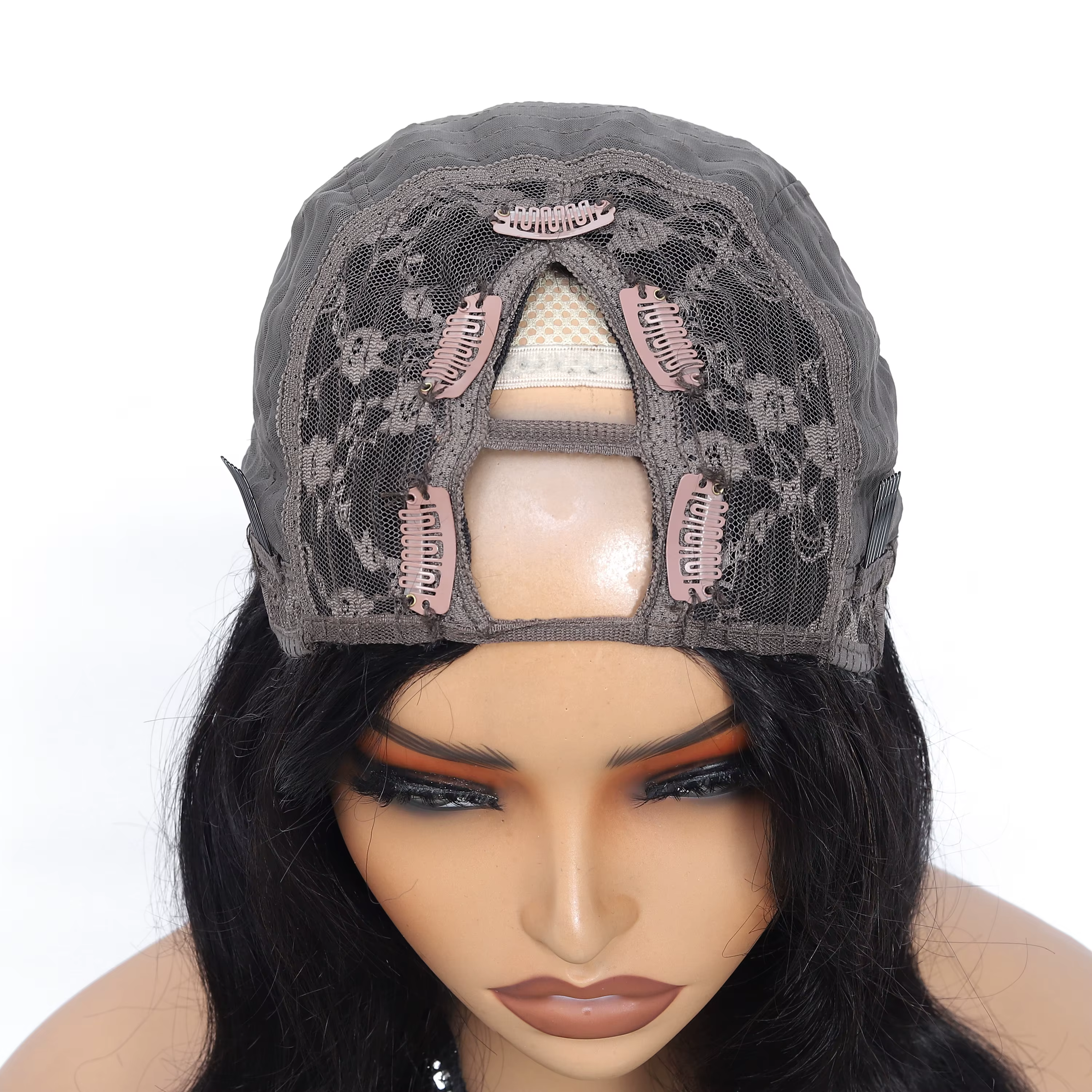 Perruque brésilienne droite en V pour femme