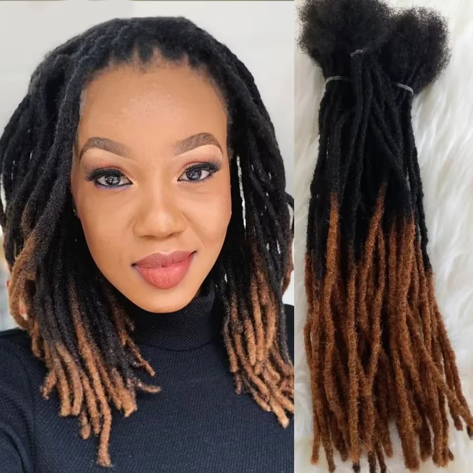 Extensions de cheveux humains brésiliens Dreadlocks Loc crépus droites vente en gros tresses au Crochet
