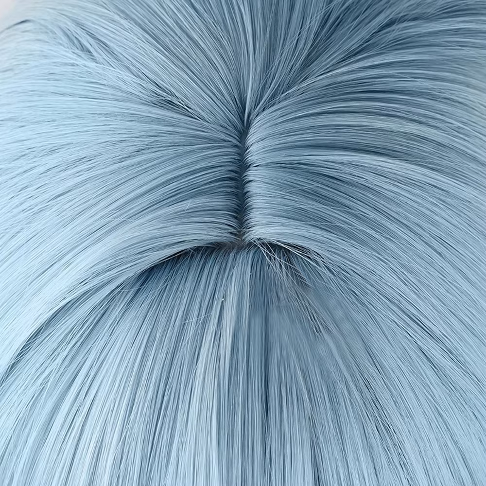 Perruque synthétique longue ondulée bleue pour femmes