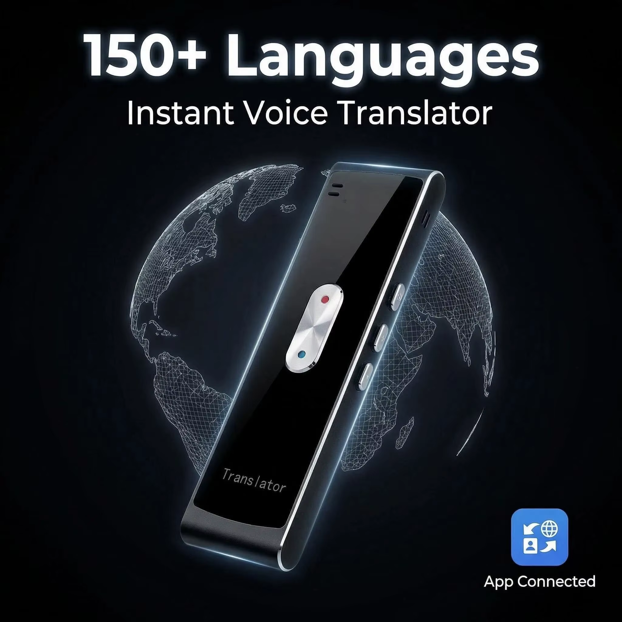 Dispositif de traduction linguistique, traduction bidirectionnelle en temps réel, prise en charge de l'application pour 150 langues, voyages, apprentissage, shopping