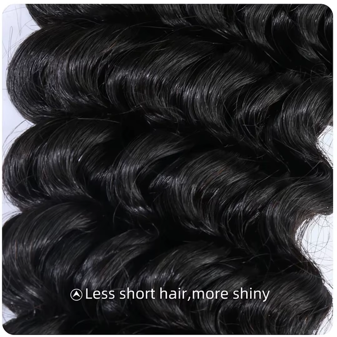 Extensions de cheveux au crochet sans nœuds Deep Wave pré-séparées