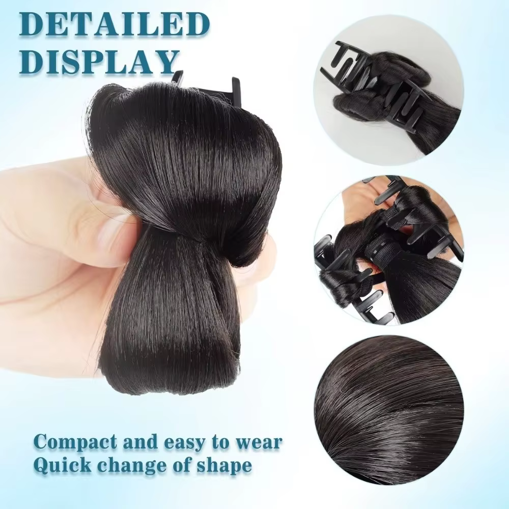 Perruque chignon synthétique élégante