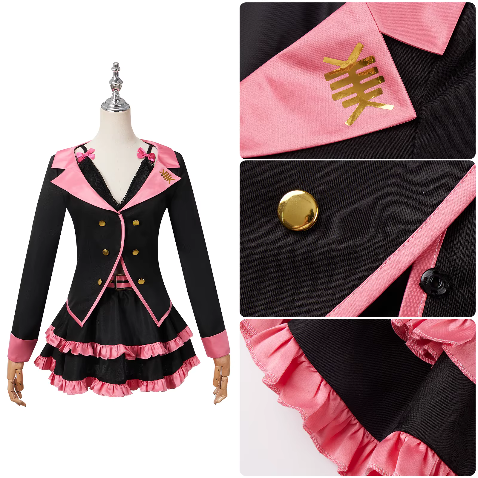 Costume de cosplay de chanteuse virtuelle avec perruque