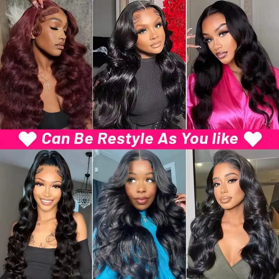 Perruque Lace Frontal Wig synthétique Loose Wave noire