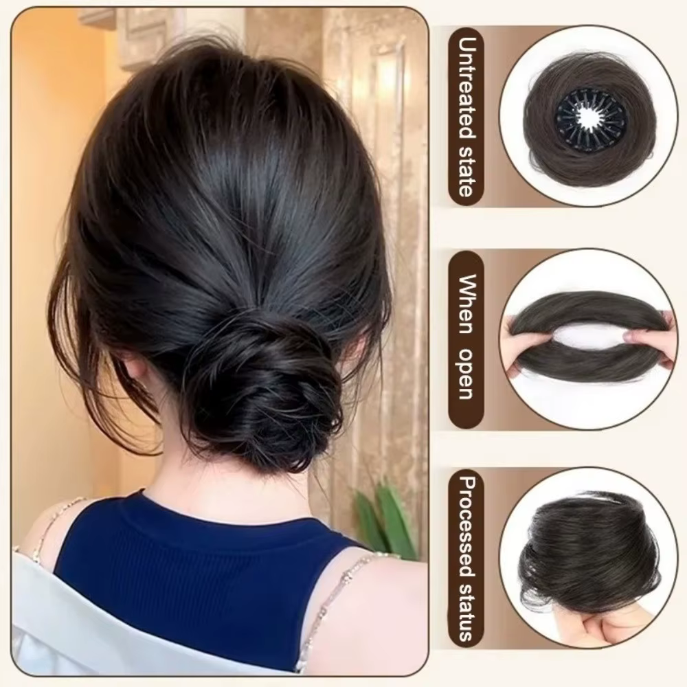 Pince à cheveux synthétique en chignon
