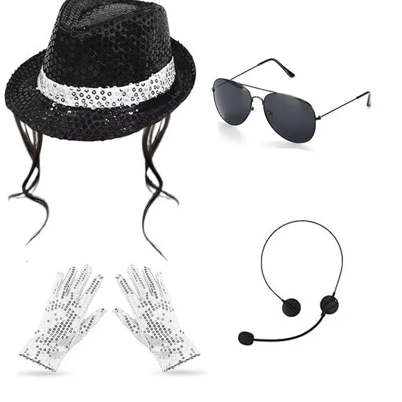 Perruque noire Michael Jackson Cosplay