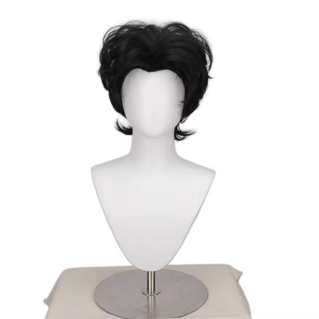 Perruque de cosplay Pierrot Harlequin pour homme