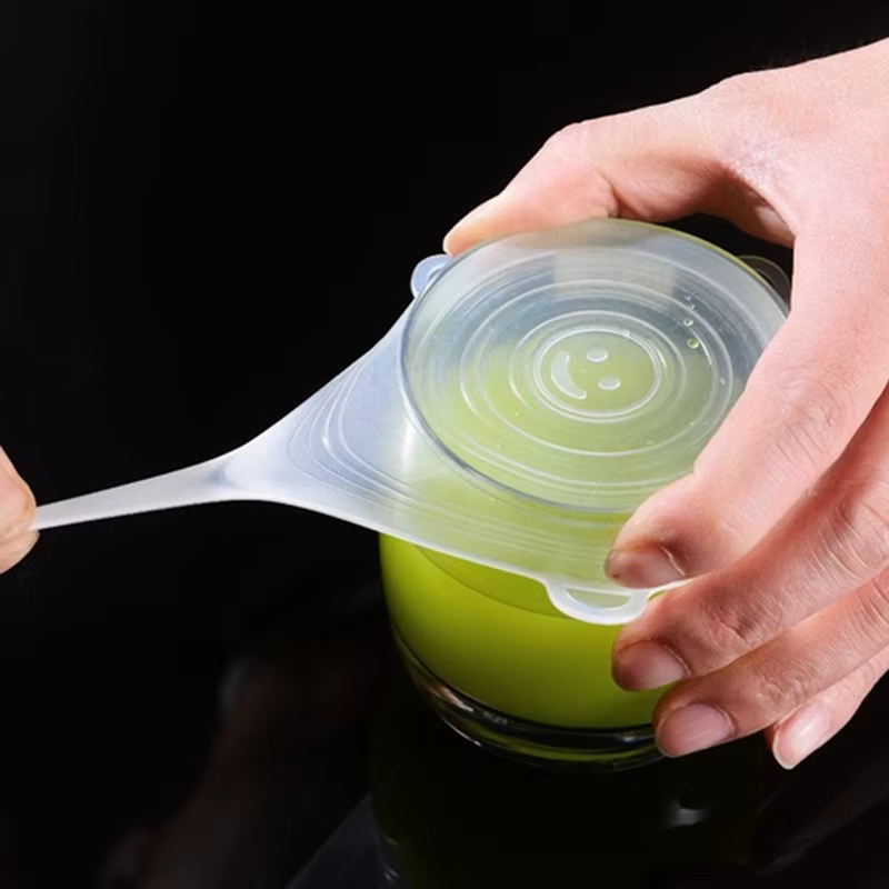 Couvercles extensibles en Silicone pour la cuisine, 6 pièces, couvercles alimentaires pour micro-ondes, bouchons de bol, couvercle élastique en Silicone, couvercles universels adaptables