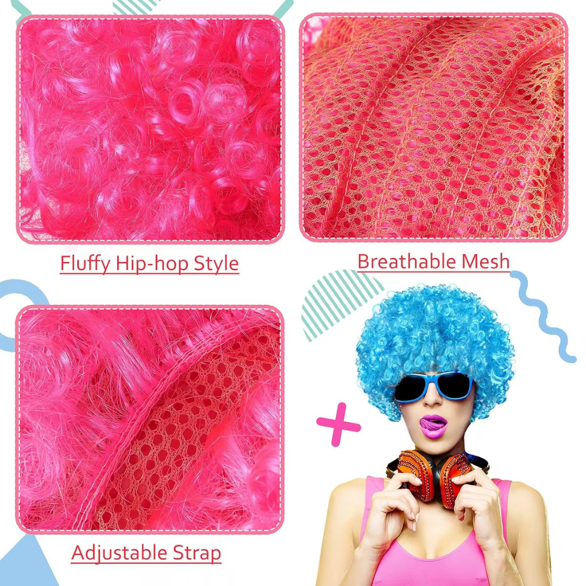 Perruque de Clown Afro Bouffante
