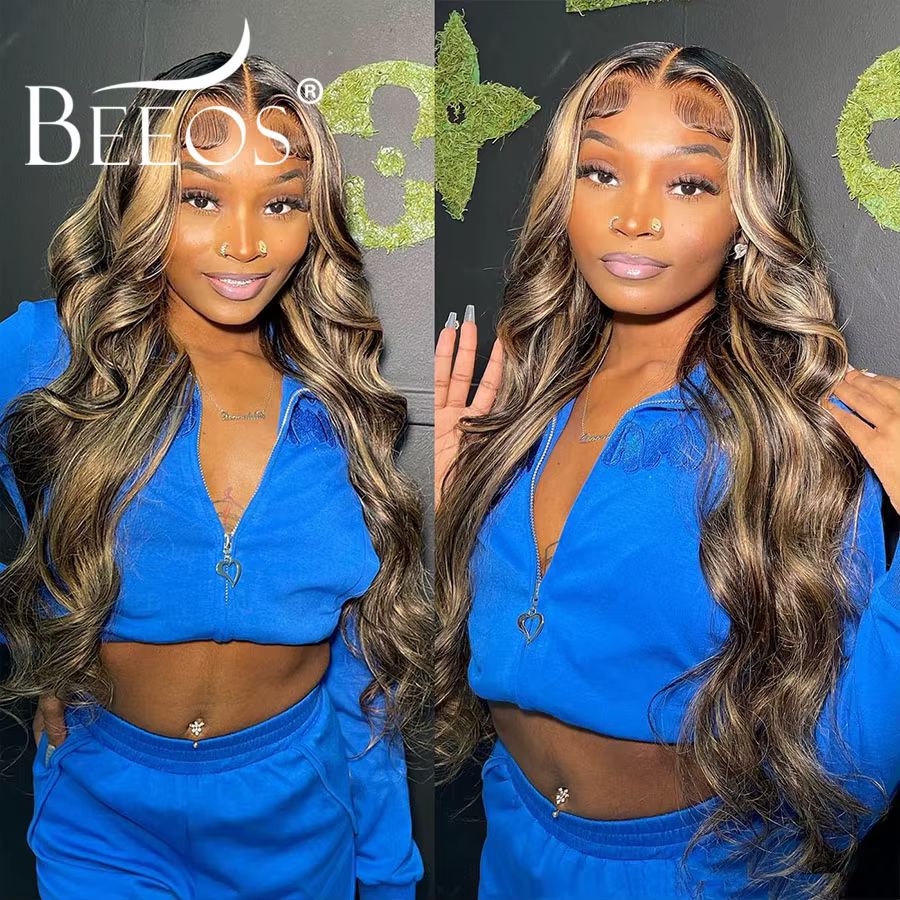 250% 1B27 Ombre mettre en évidence couleur 13x6 réel HD dentelle avant perruque cheveux humains