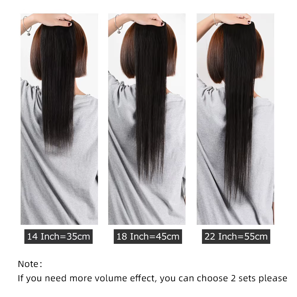 Extensions de cheveux humains Remy brésiliens à clipser