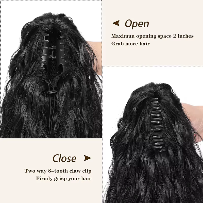 Extensions de queue de cheval longue bouclée pour femme
