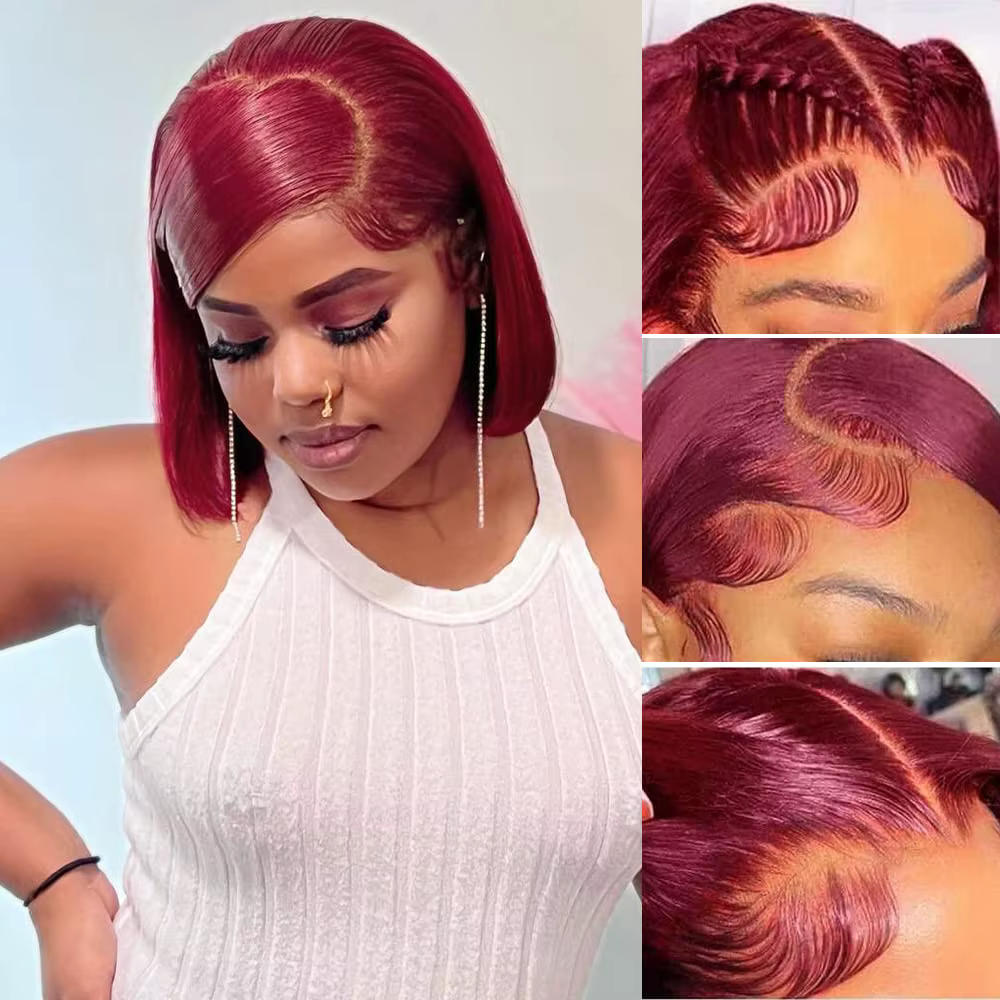 Perruque Bob Lace Frontal Wig naturelle naturelle