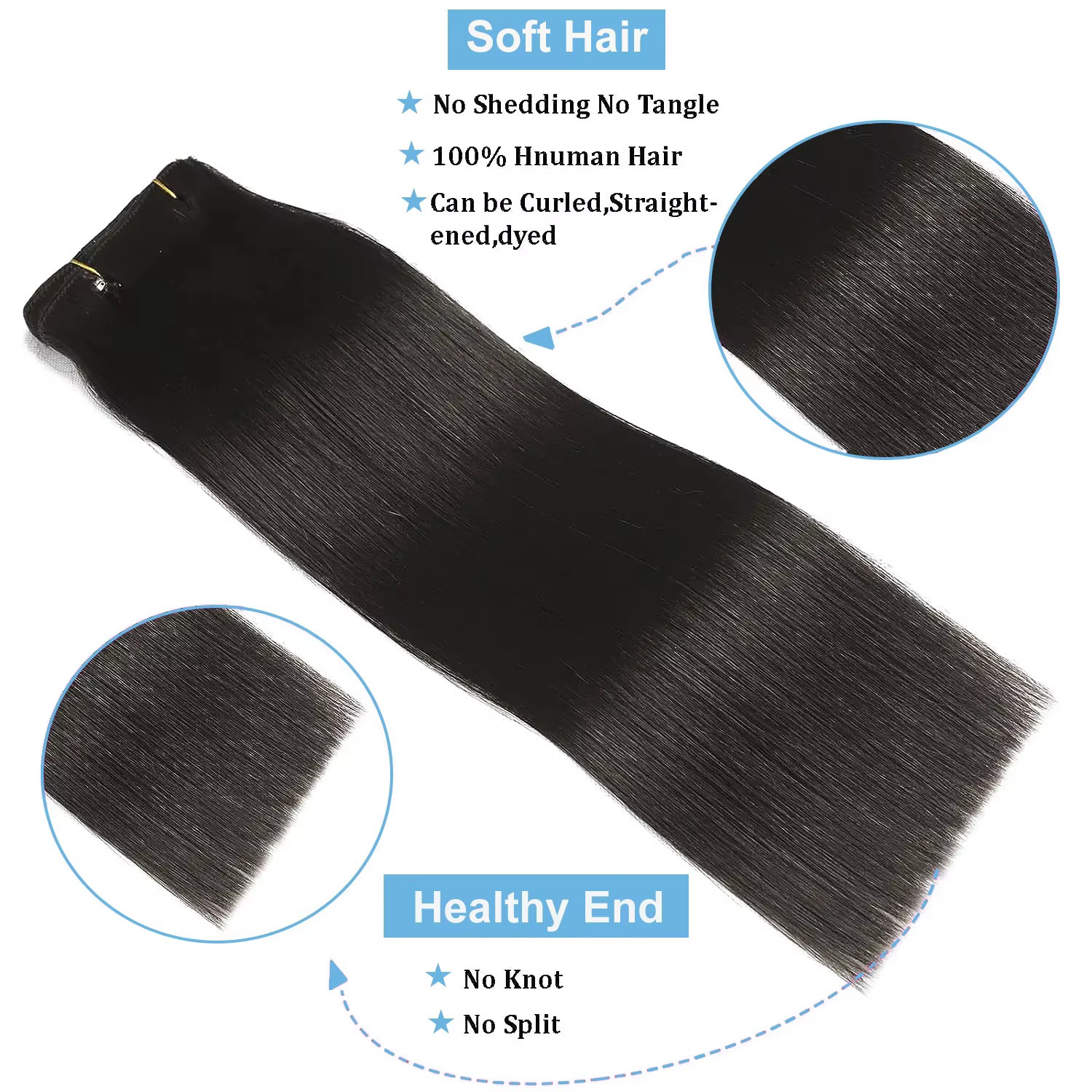 Extensions de cheveux à clipser