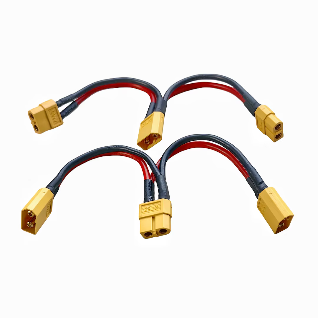 Connecteur de batterie parallèle XT60, fil de Silicone à 3 voies 14awg mâle/femelle, double Extension, séparateur en Y 100mm pour moteur de chargeur de batterie