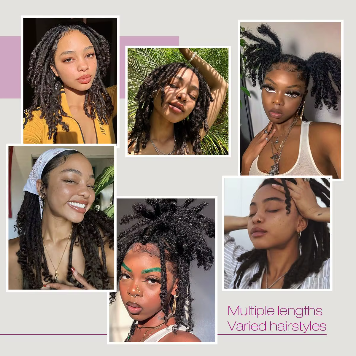 Extensions de Locs en Cheveux Humains avec Pointes Bouclées