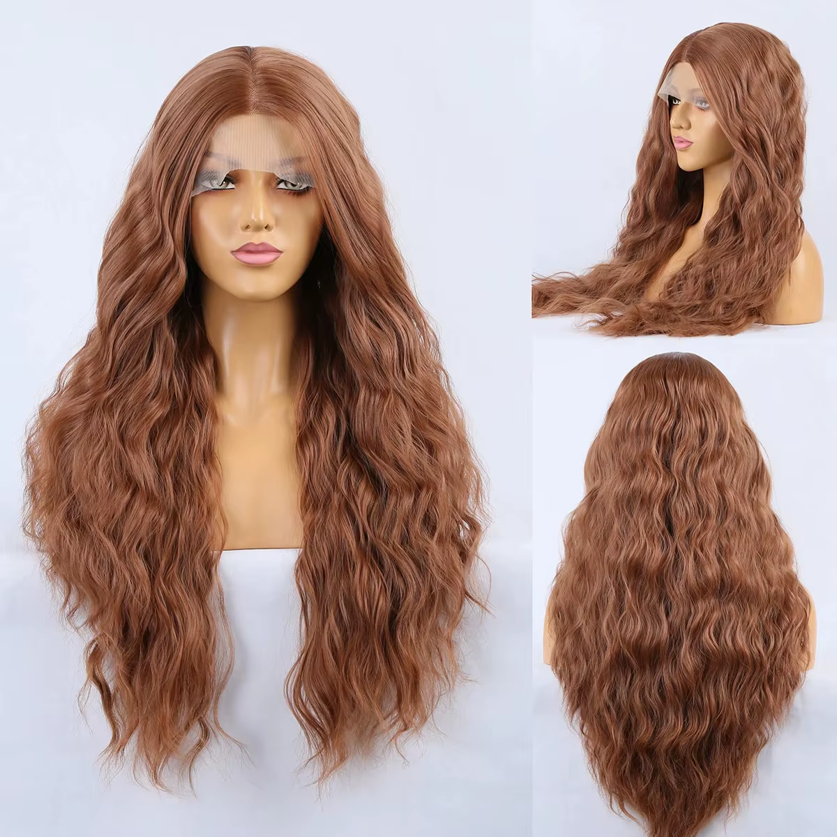 Perruque Synthétique Blonde Mixte pour Femme