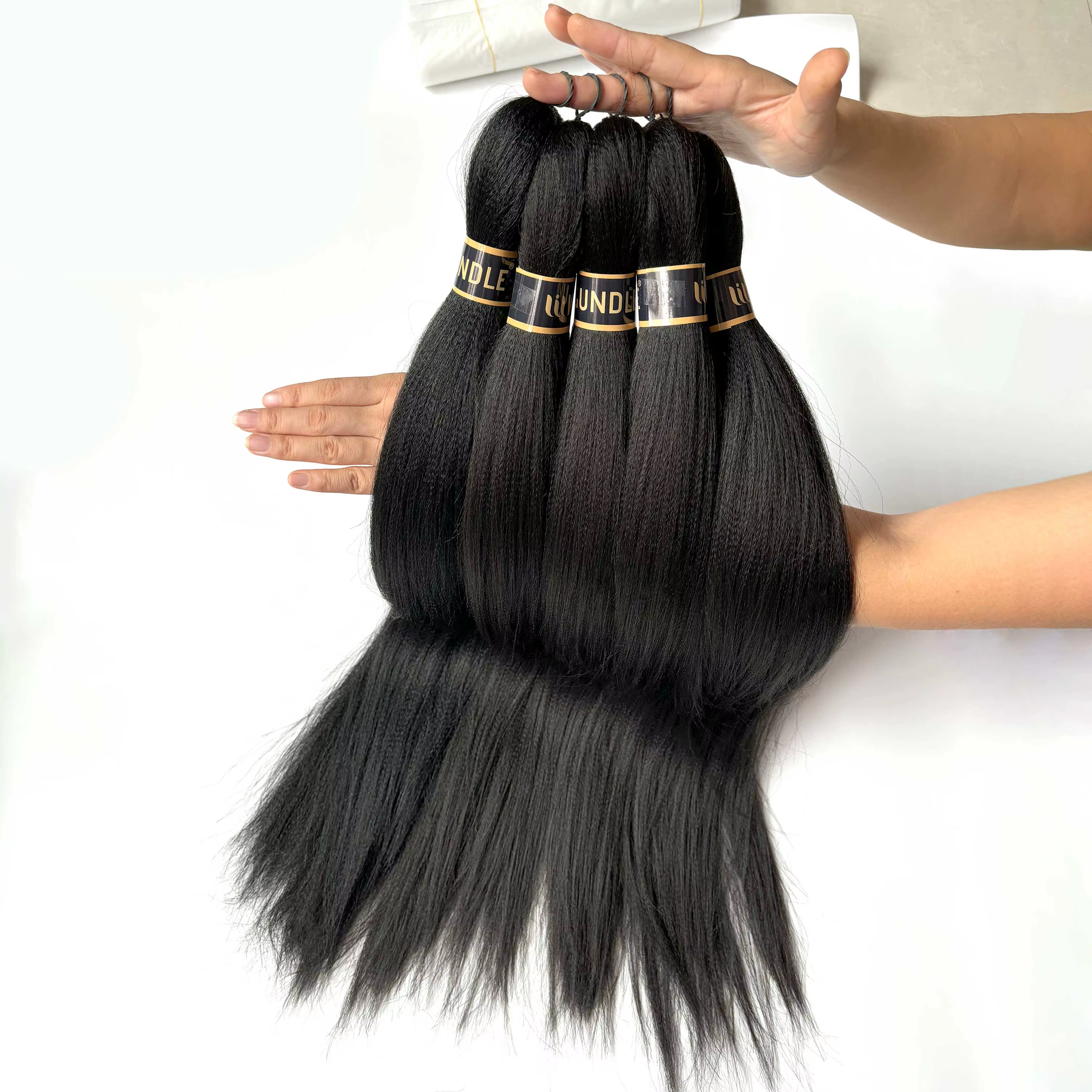 Extensions de cheveux synthétiques tressées faciles pour femmes