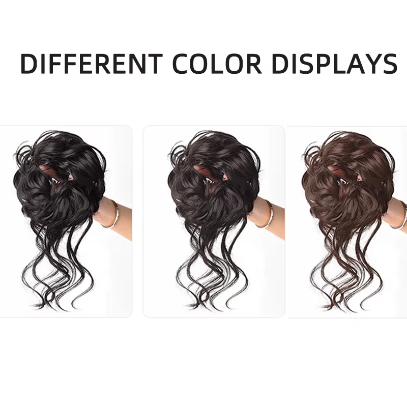 LUPU 100% Extensions de Chignon de cheveux humains