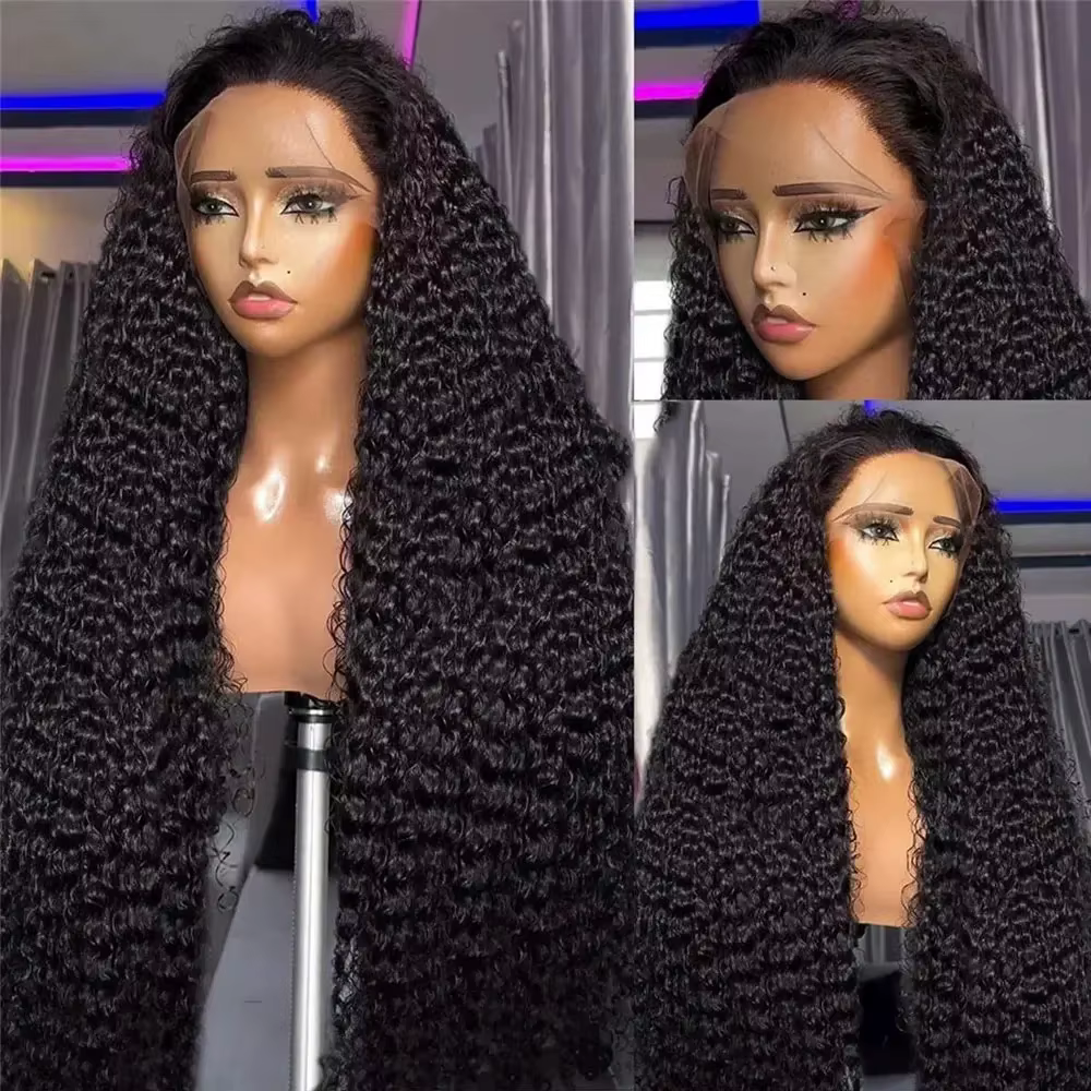 Perruque en cheveux humains vierges Jerry Curly de 34 pouces