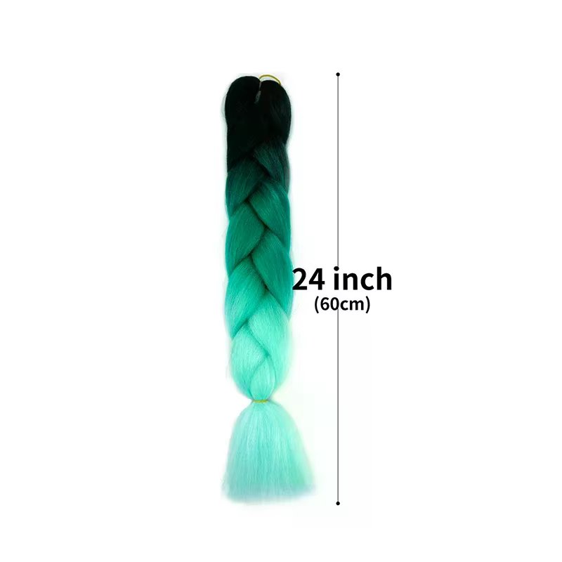 24 pouces Jumbo tresse synthétique tressage cheveux Ombre