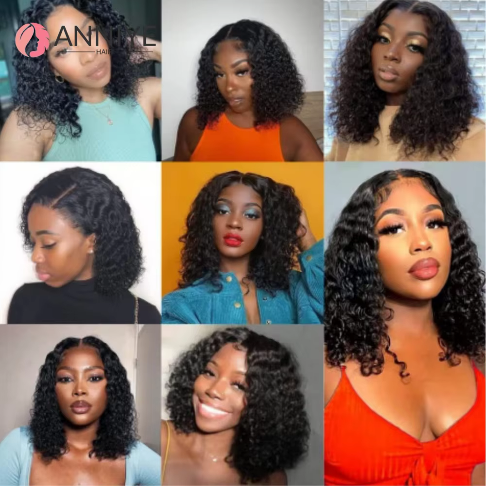 Perruque Lace Closure Wig brésilienne bouclée 5x5