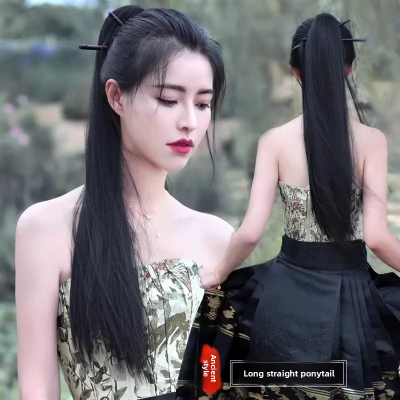 Extensions de cheveux longs et raides de style chinois traditionnel