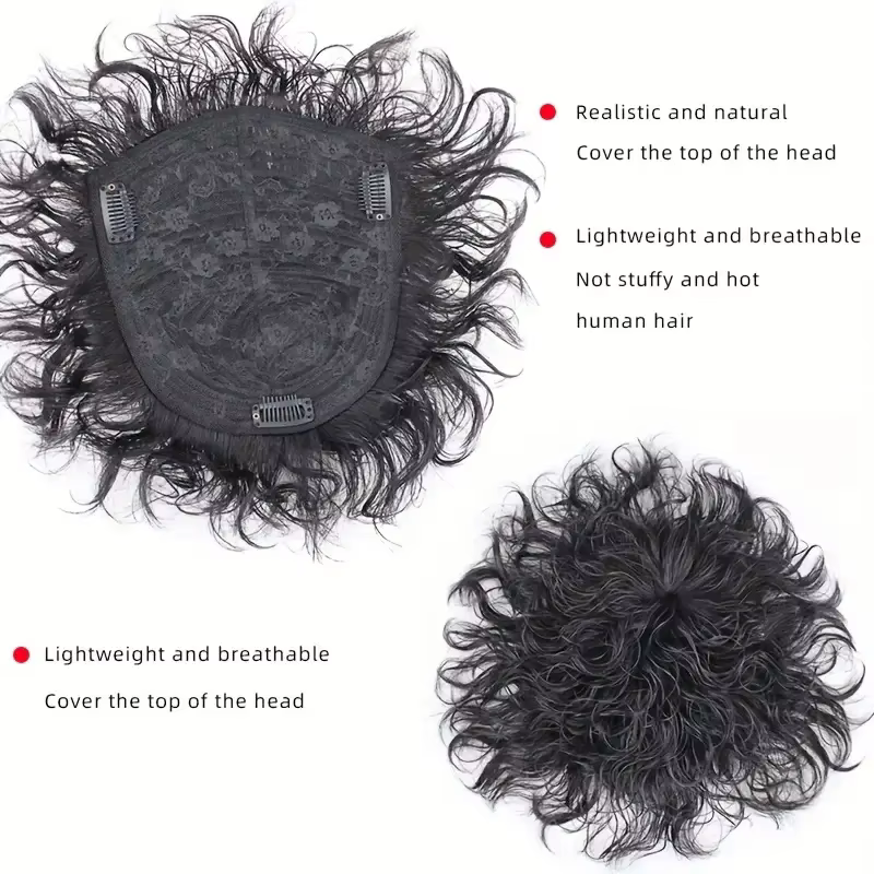Perruque de cheveux humains réaliste pour hommes