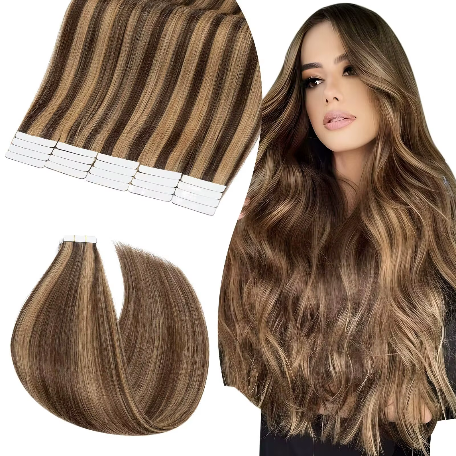 Extensions de cheveux 100% naturels Remy lisses