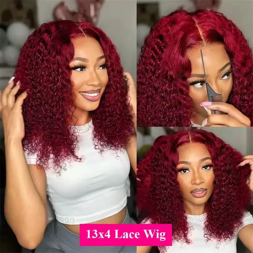 Perruque Bob Lace Frontal Wig synthétique courte