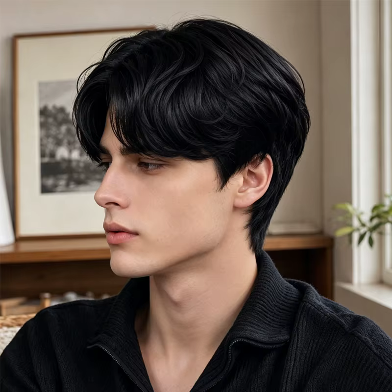 Perruque pour coiffure quotidienne masculine