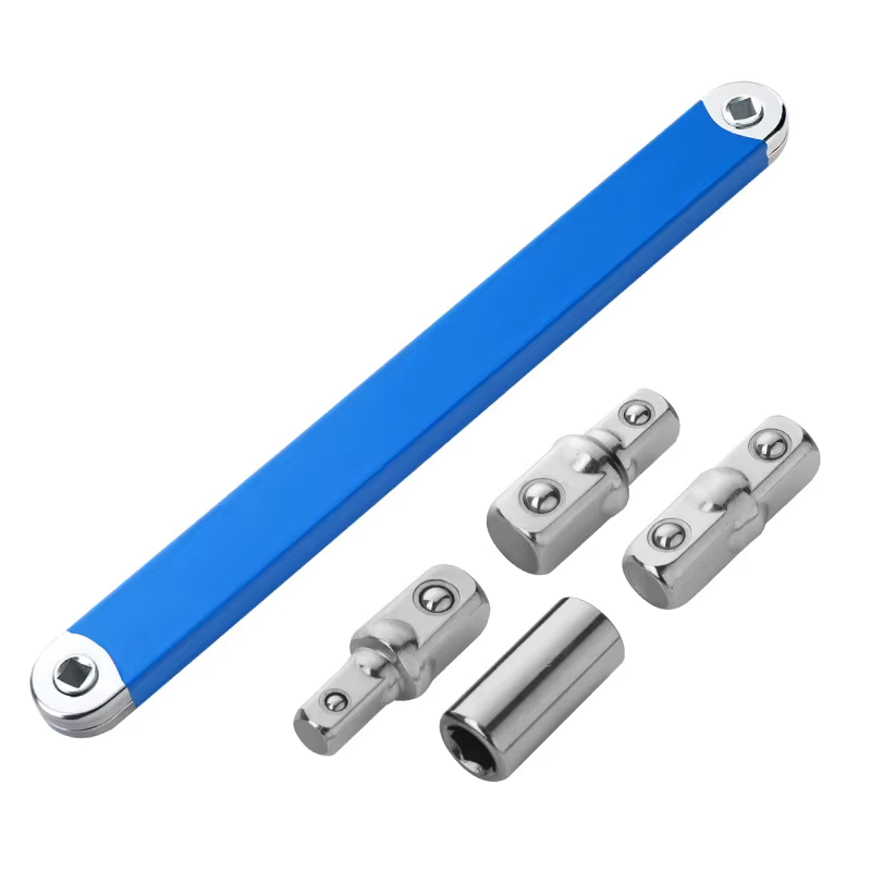 Clé à cliquet avec rallonge, double usage, multifonctionnelle, tige de connexion, rallonge