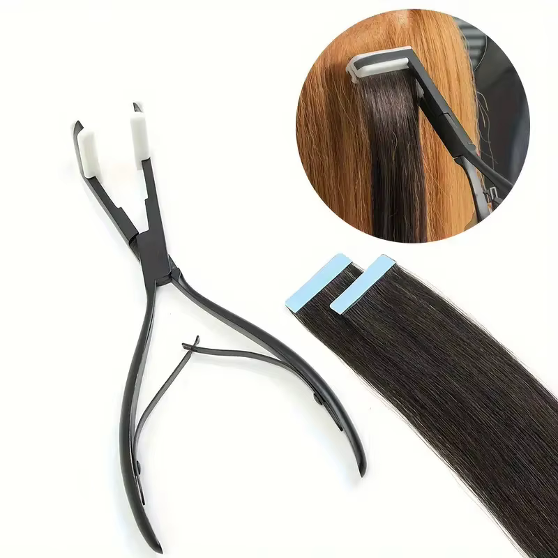 Pince à cheveux professionnelle en acier inoxydable pour extensions